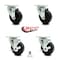 Service Caster 4 Inch Phenolic Wheel Swivel Top Plate Caster Set with 2 Brakes SCC-20S414-PHR-TP3-2-TLB-2 - alternate 3